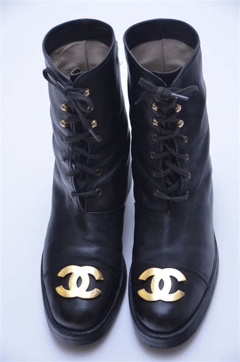 vintage chanel shoes online|vintage chanel combat boots.